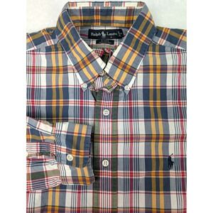 Ralph Lauren Blake Shirt Men's L Multicolor Plaid Long Sleeve Button Down
